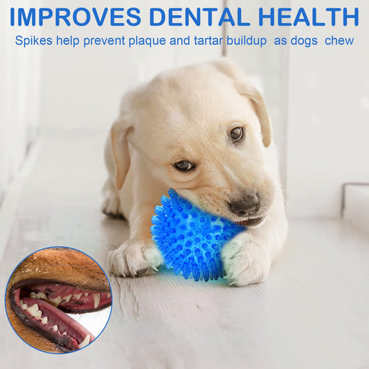 Hanaive 36 Pcs Squeaky Balls for Dogs Squeaky Dog Toys Bulk 2.5 Inch Spiky Pet Chew Balls Interactive Fetch Toys for Puppy Cleans Teeth and Training