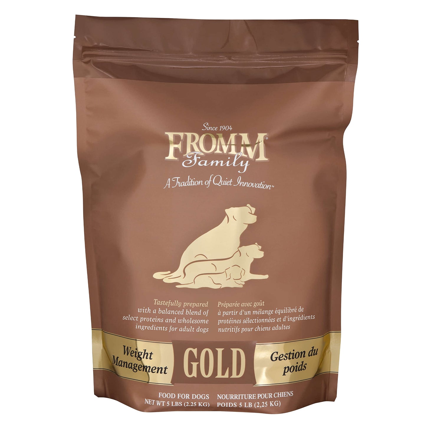 Fromm Weight Management Gold Premium Dry Dog Food - Weight Management Dog Food for Medium & Small Breeds - Turkey Recipe - 5 lb