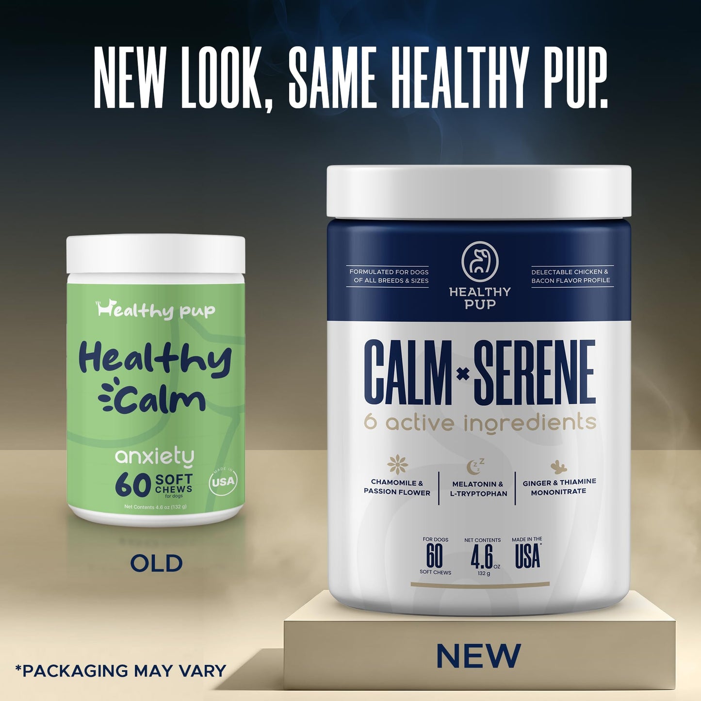 Calming Chews for Dogs with Melatonin - 60 Delicious Soft Treats for Dog Anxiety Relief for Large and Small Dogs - Includes Chamomile, Thiamine, L-Tryptophan - Promotes Rest and Relaxation