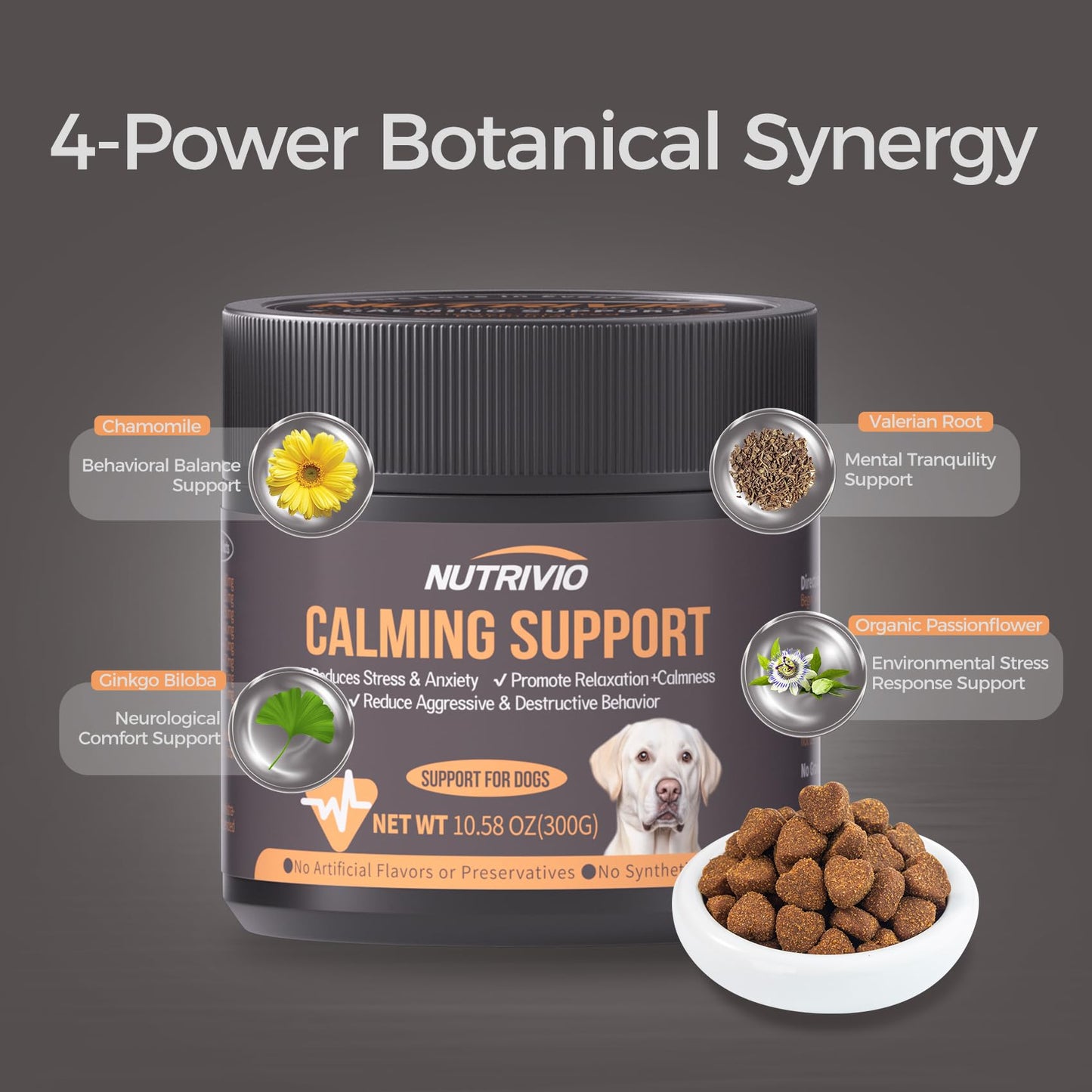 Reggie Calming Spread for Dogs | Natural Peanut Butter with Melatonin & L-Theanine to Reduce Hyperactivity, Separation Anxiety, & Stress | Vet-Approved for All Ages, Breeds, and Sizes - 30 Servings
