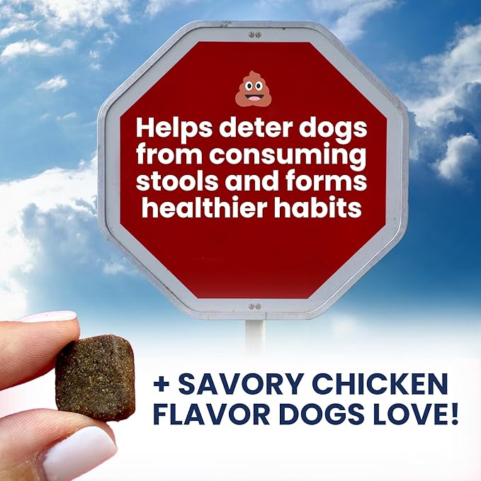 Under the Weather Pet No Poo Chews for Dogs | Vet Formulated Poop Eating Deterrent for Dogs | Canine Daily Chews to Help Stop Eating Poop | Coprophagia Support Supplement for Pups | 60 Count