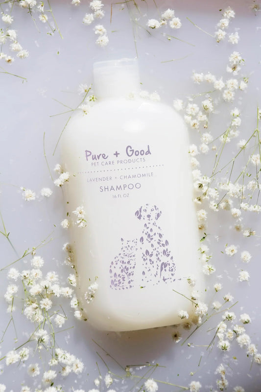 Pure + Good - Lavender + Chamomile Shampoo and Conditioner Set, Soothing Lavender and Herbaceous Chamomile, Formulated for All Pets, Gentle and Cleansing, Made in The USA, Cruelty Free, 16 fl oz