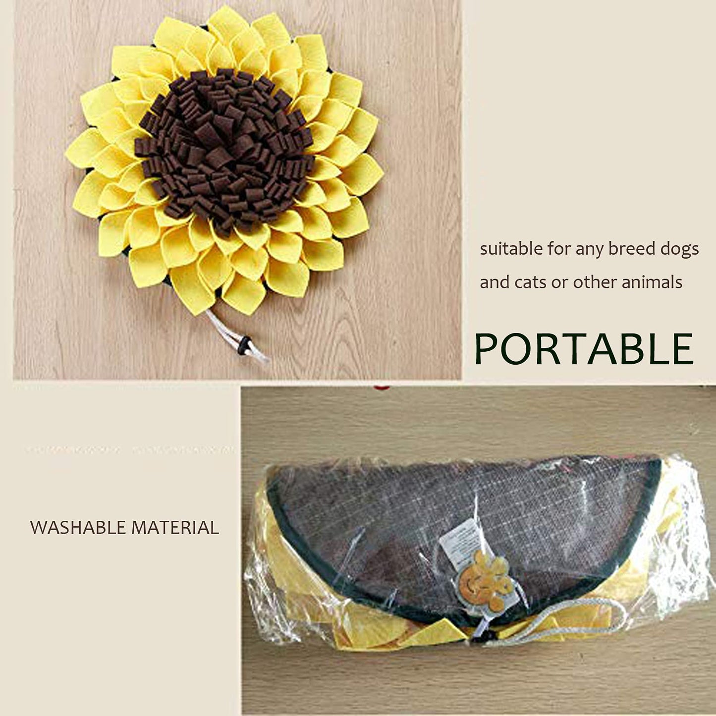 Snuffle Mat for Dogs Feeding Mat Flower Encourages Natural Foraging Skills Dog Toys Dog Treat