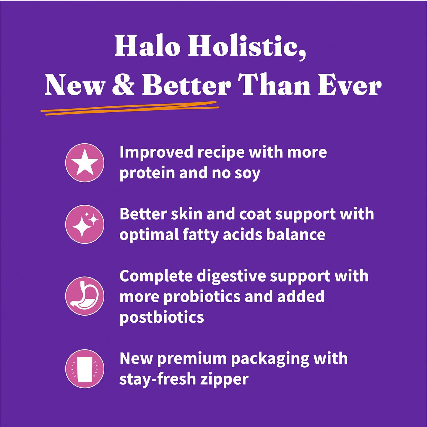 Halo Holistic Dog Food Cage Free Turkey & Sweet Potato Formula, Grain Free Dry Dog Food, for Healthy Weight Support, Kibble for Adult Dogs, 3.5 lb Bag