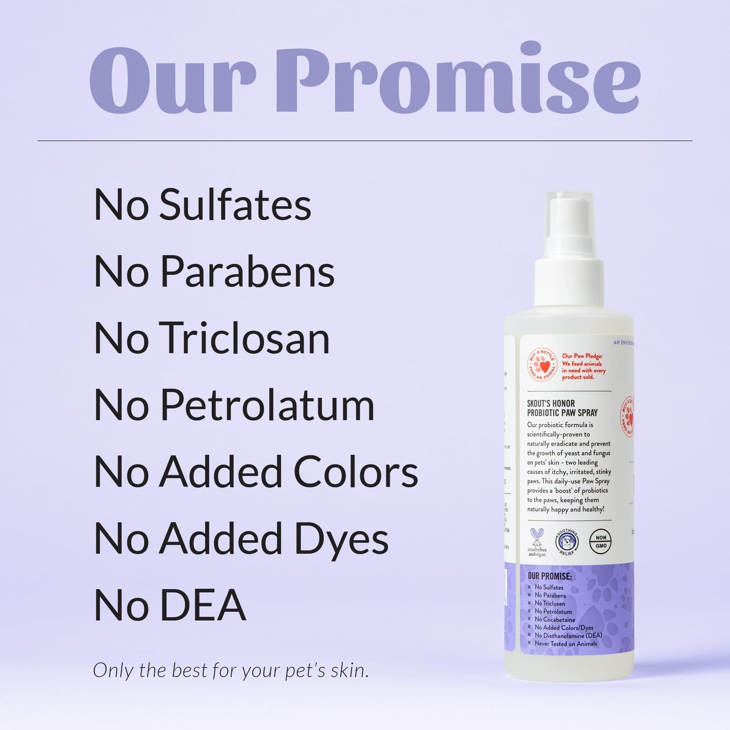 Skout's Honor Probiotic Paw Spray for Dogs - Microbiome-Friendly Certified - Alcohol-Free, Fragrance-Free & Non-Medicated - Supports Healthy Skin & Relieves Itchy, Stinky Paws, 8 oz