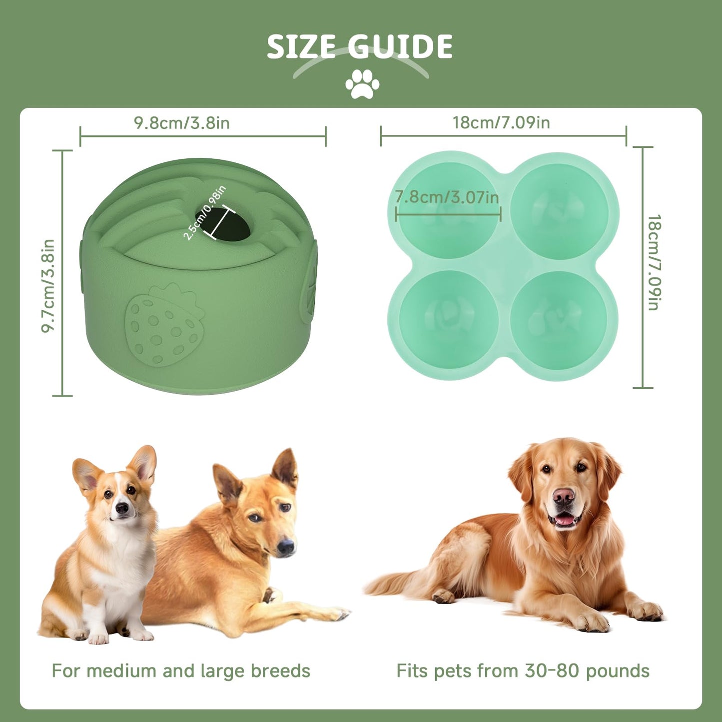 ATDOALL Interactive Dog Puzzle Toy, Treat Dispensing Dog Enrichment Toys, Large Chew Toy - Puppy Boredom Relief, Dogs Treat Balls, Sturdy Frozen Treat Toy for Medium and Large Dogs