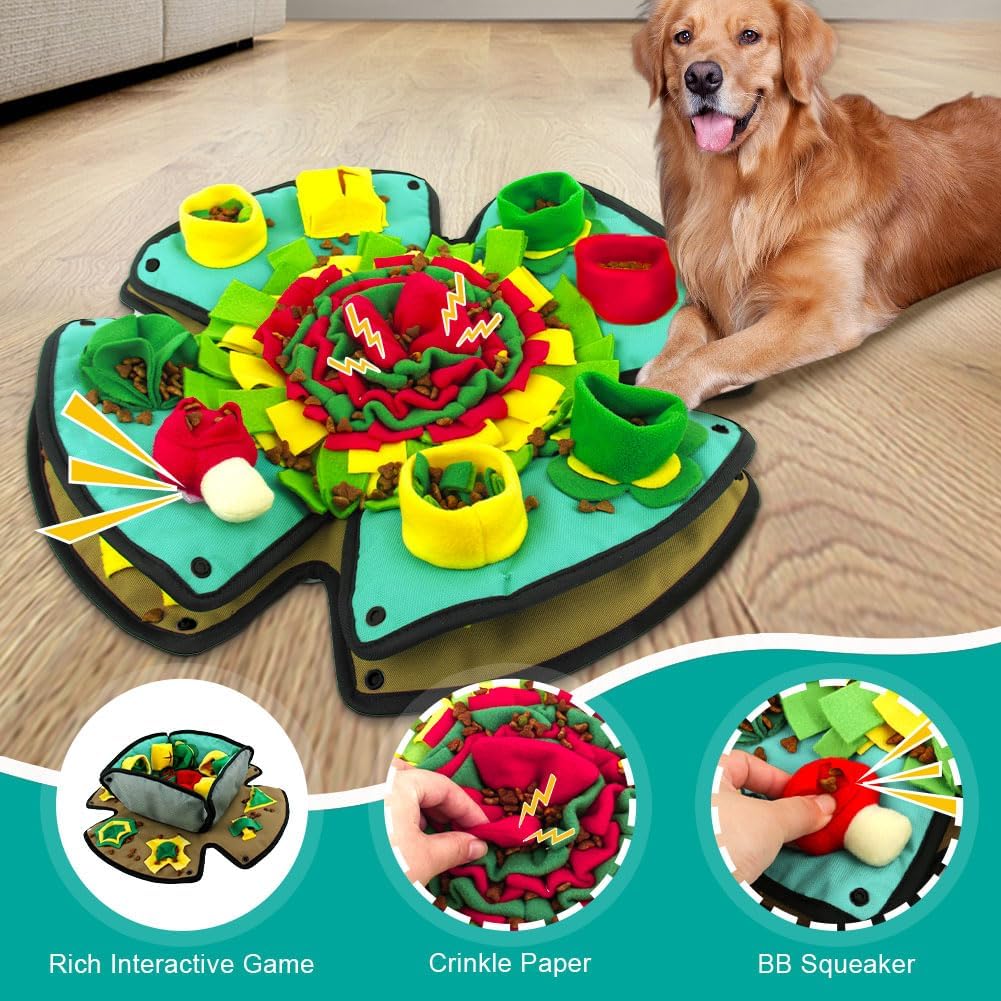 AWOOF Snuffle Mat for Dogs,Durable Interactive Dog Puzzle Toys Encourages Natural Foraging Skills,Durable Dog Feeding Mat for Boredom and Mental Stimulation for Large, Medium and Small Dogs