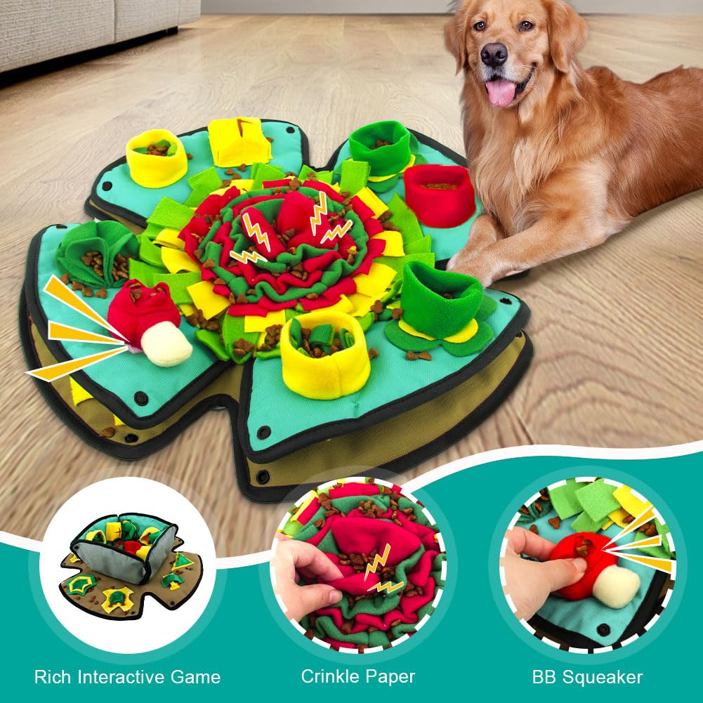 AWOOF Snuffle Mat for Dogs,Durable Interactive Dog Puzzle Toys Encourages Natural Foraging Skills,Durable Dog Feeding Mat for Boredom and Mental Stimulation for Large, Medium and Small Dogs