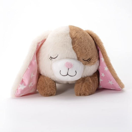Downtown Pet Supply Heartbeat Puppy Toy with Pulse - Stuffed Rabbit Comfort Toy for Anxious Dogs with Removable Heartbeat - Puppy Heartbeat Toy Sleep Aid for Small, Medium, and Large Breeds, 12" Long