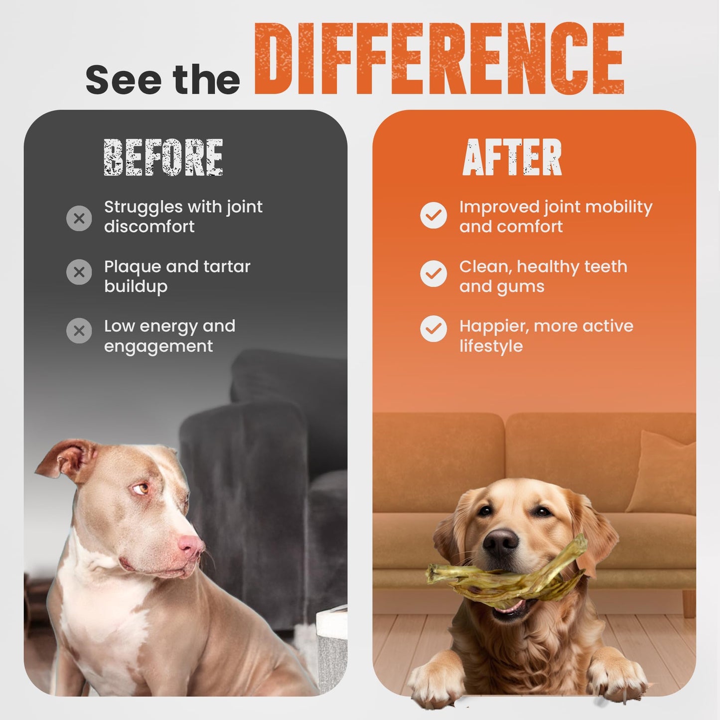 Gaines Pet Duck Feet for Dogs - 20 Count, Whole Dehydrated Duck Feet Dog Treats, USA Made, Natural Dental Chews with Collagen, Glucosamine & Chondroitin for Hip & Joint Health