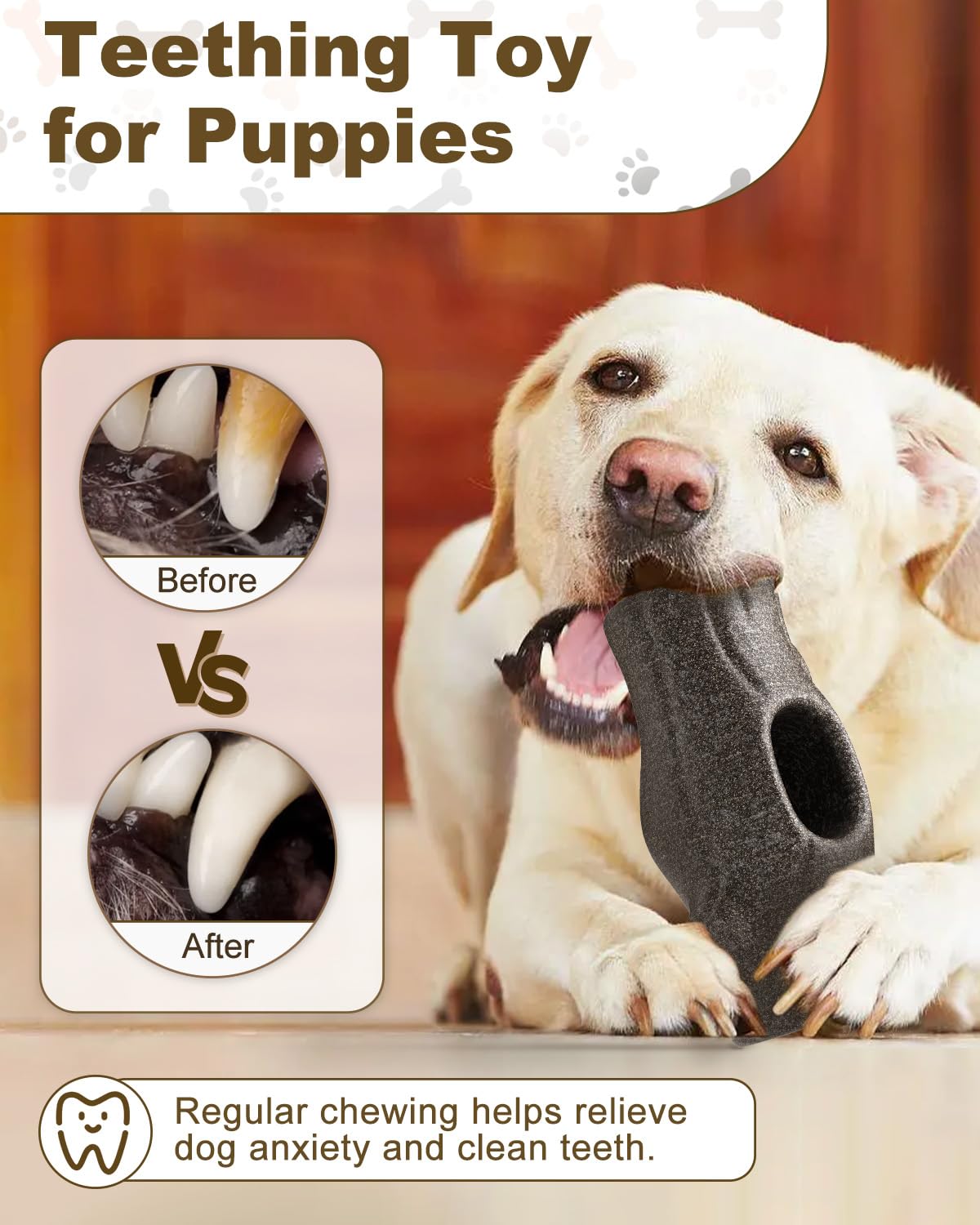 NEMOVA Interactive Dog Chew Toy with Branch Shape, Frozen Treat Dog Toys to Keep Them Busy, Reusable, Safe Puzzle Toy for Puppy, Small, Large Dogs