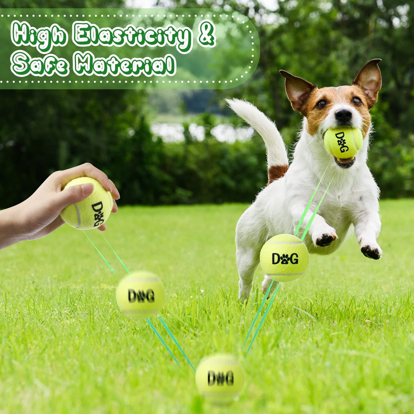 40 Pack Tennis Balls Dog Toys Bulk 2.5 Inch with Carry Bags, Easy Catching Interactive Fetch for Pet Puppy Small Medium Large Dogs Training Exercise and Practice