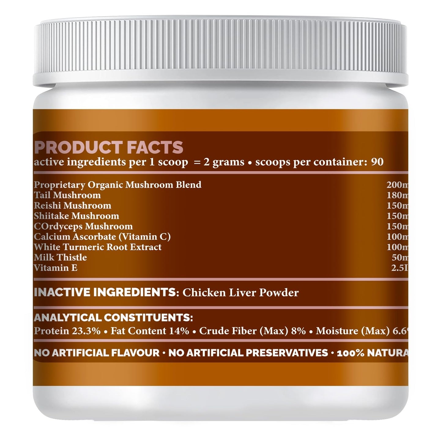 Live Well Dog Mushroom Blend Powder Food Topper 6.35oz, (300g)