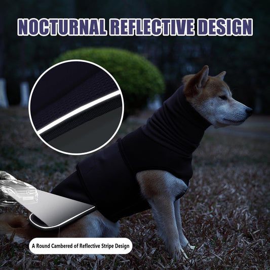 HCHYEY Dog Anxiety Jacket, Skin-Friendly Thunder Vest for Dogs - Dog Coat with Collar for Thunder & Fireworks - Keep Pet Calm Without Medicine & Training, Anti Anxiety Shirt for Dogs (C Dark Blue, S)