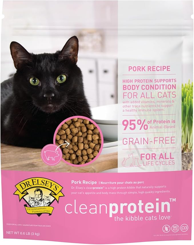 Dr. Elsey's cleanprotein Pork Cat Kibble 6.6 lb. Bag