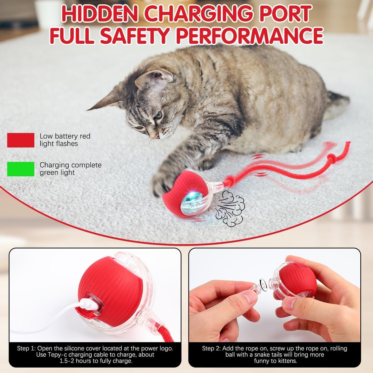 ZFWALL Dog Treat Toy Ball, Interactive Dog Toy, Designed for Powerful Chewers, Keeps Dogs Busy, Suitable for Small, Medium, and Large Dogs. Durable and Easy to Clean.