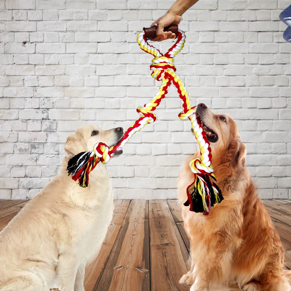 Fejapa Large Dog Rope Toys for Aggressive Chewers - Pitbull Tug of War, Heavy Duty, Outdoor, Medium to Large Breed, Durable Dog Tug Toys with Handle