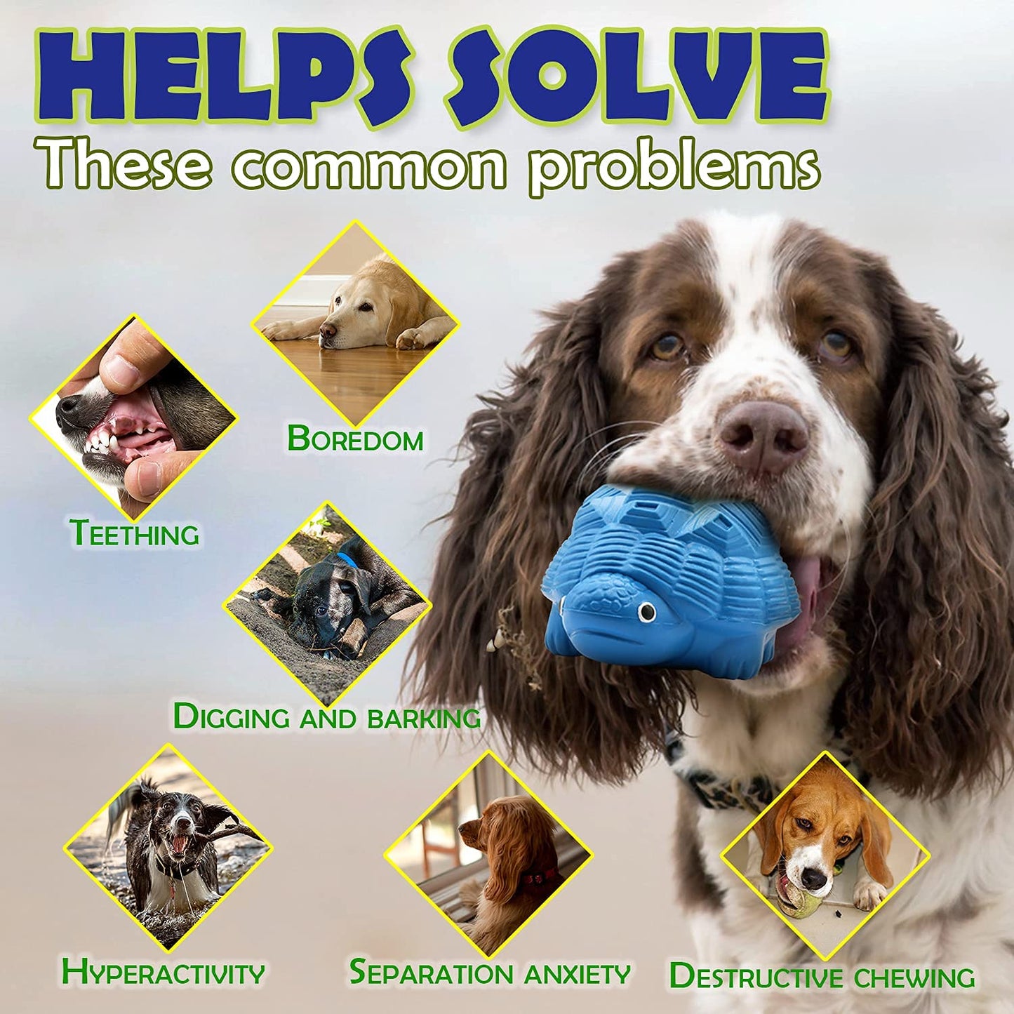 YILAKO Dog Squeaky Chew Toys - Indestructible & Tough for Aggressive Chewers, Durable Toy for All Breeds, Chew Toys to Keep Them Busy