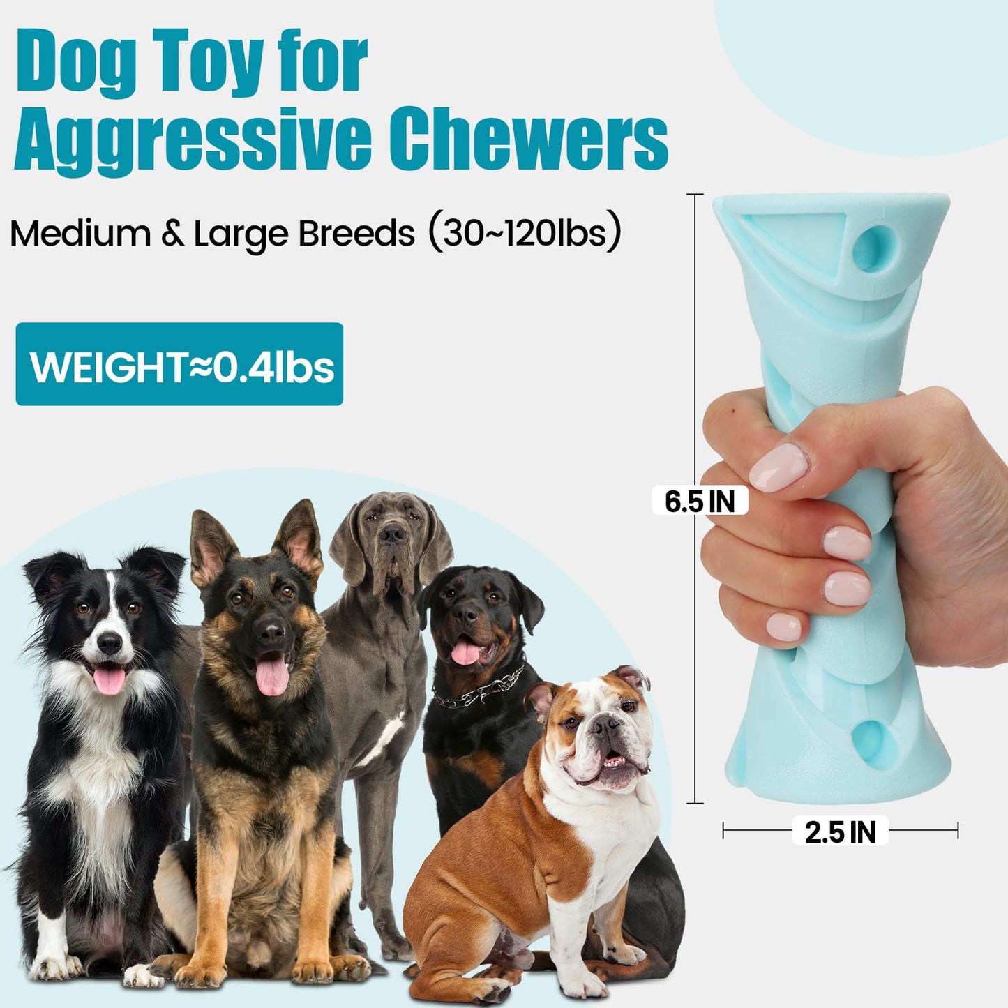 KGPERGU Interactive Dog Puzzle Toy for Boredom, Rubber Chew Toy Teething Toy to Keep Them Busy, Treat Dispensing Slow Feeder, Interactive Fetch & Dental Cleaning