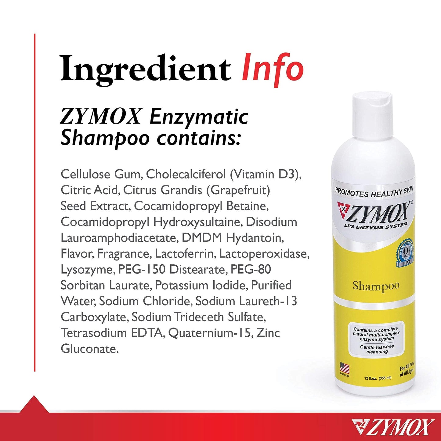 Zymox Enzymatic Shampoo for Dogs and Cats, 12oz
