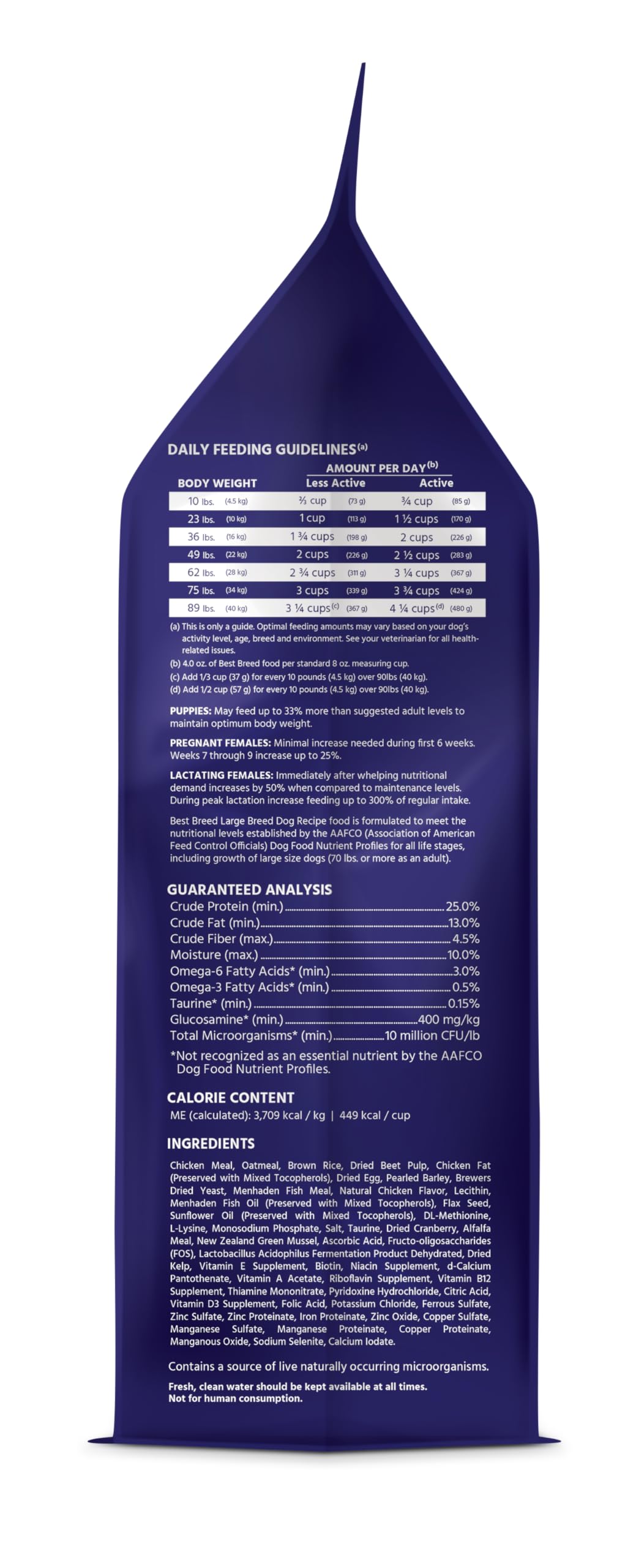 Best Breed Large Breed Dog Diet Made in USA [Natural Dry Dog Food] - 4lbs.