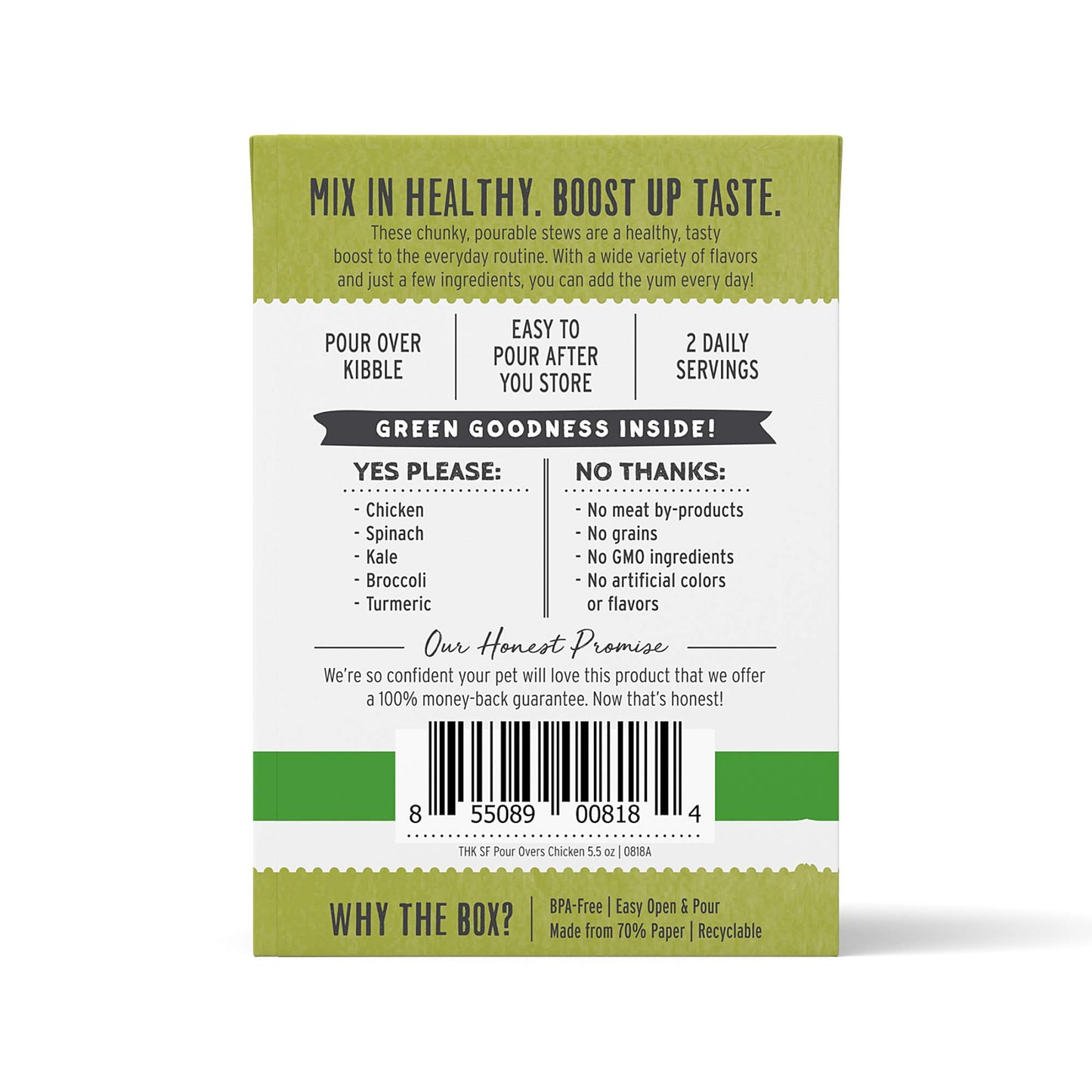 The Honest Kitchen Superfood POUR OVERS Wet Toppers for Dogs (12 Pack), 5.5 oz - Chicken Stew