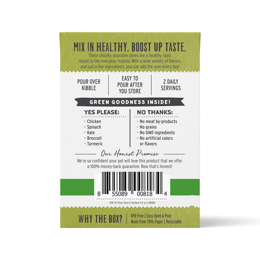 The Honest Kitchen Superfood POUR OVERS Wet Toppers for Dogs (12 Pack), 5.5 oz - Chicken Stew