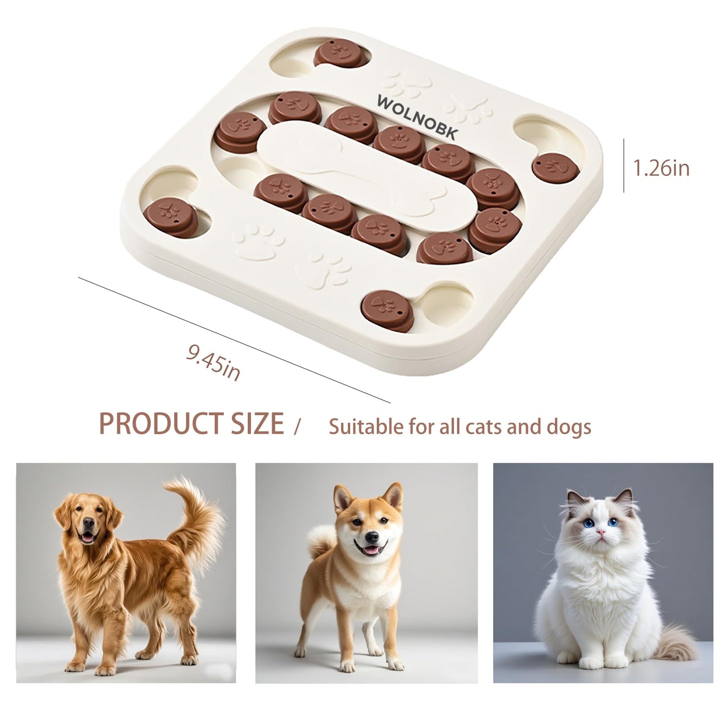 Interactive Dog Toys for Large Dogs,Cat Toys for Bored Indoor Adult Cats,Smart Medium Small Dog Puzzle Toy to Keep Them Busy,Slow Feeder Dog Bowls Training Puppy Essentials Pet Gifts