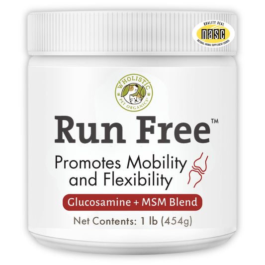 Wholistic Pet Organics Joint Supplement for Dogs - 1 Lb - Daily Dog Hip and Joint Supplement with Glucosamine Chondroitin & MSM to Support Mobility - All Breeds & Ages - Organic Glucosamine for Dogs