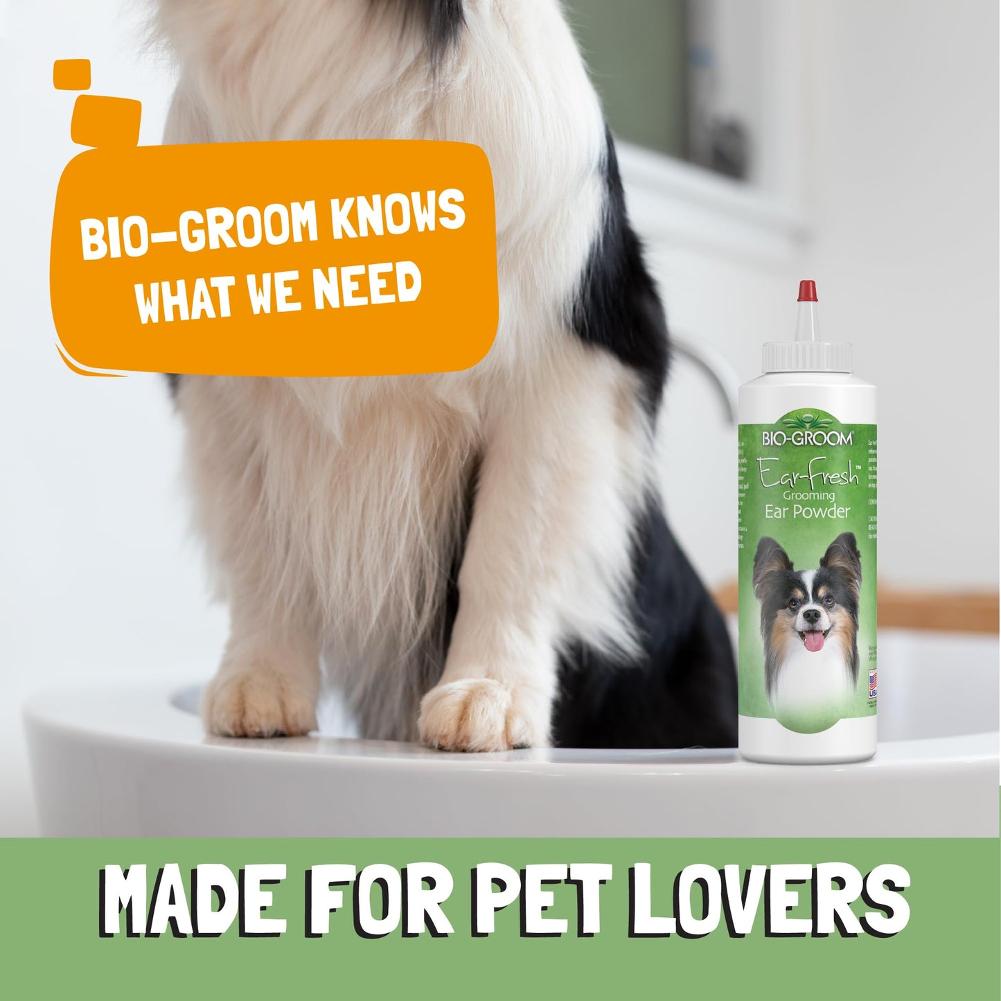 Bio-Groom Ear-Fresh Dog Grooming Ear Powder – Cat & Dog Ear Cleaner, Dog Bathing Supplies, Puppy Wash, Cruelty-Free, Made in USA, Ear Powder for Dogs – 85 g 1-Pack