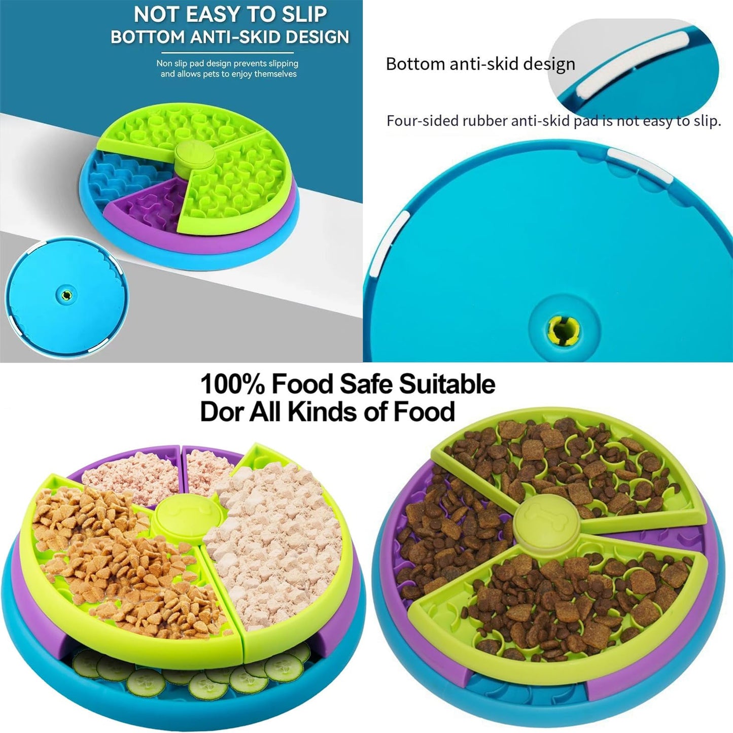 Licking Mat for Dog & Cat, Premium Lick Pad with Suction Cups for Dog Anxiety Relief, Layers Interactive Dog Puzzle Game and Slow Feeder