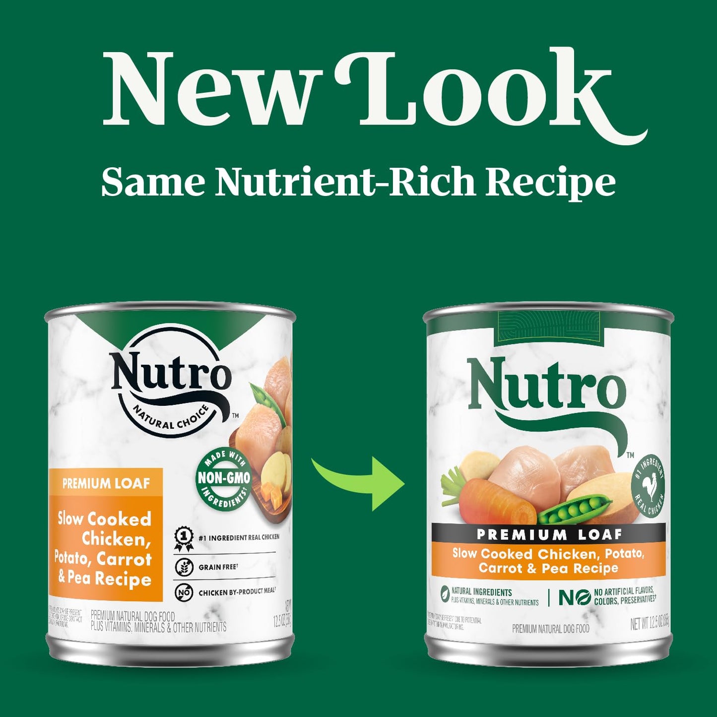 Nutro Natural Choice Premium Loaf Adult Wet Dog Food Chicken Recipe 12.5 oz Cans (12 Count, Pack of 1)