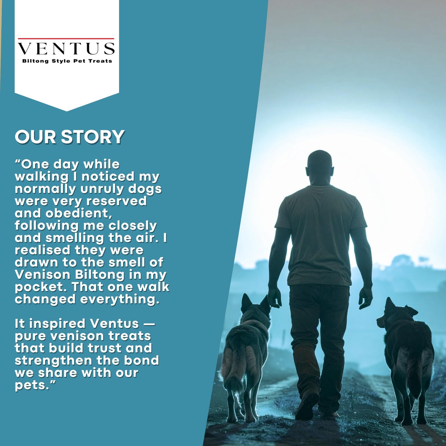 Ventus Dog Food Topper - Single Ingredient Venison Air Dried Dog Food Seasoning for Picky Eaters, No Additives, Grain Free Meal Toppers for Dogs 8 oz.