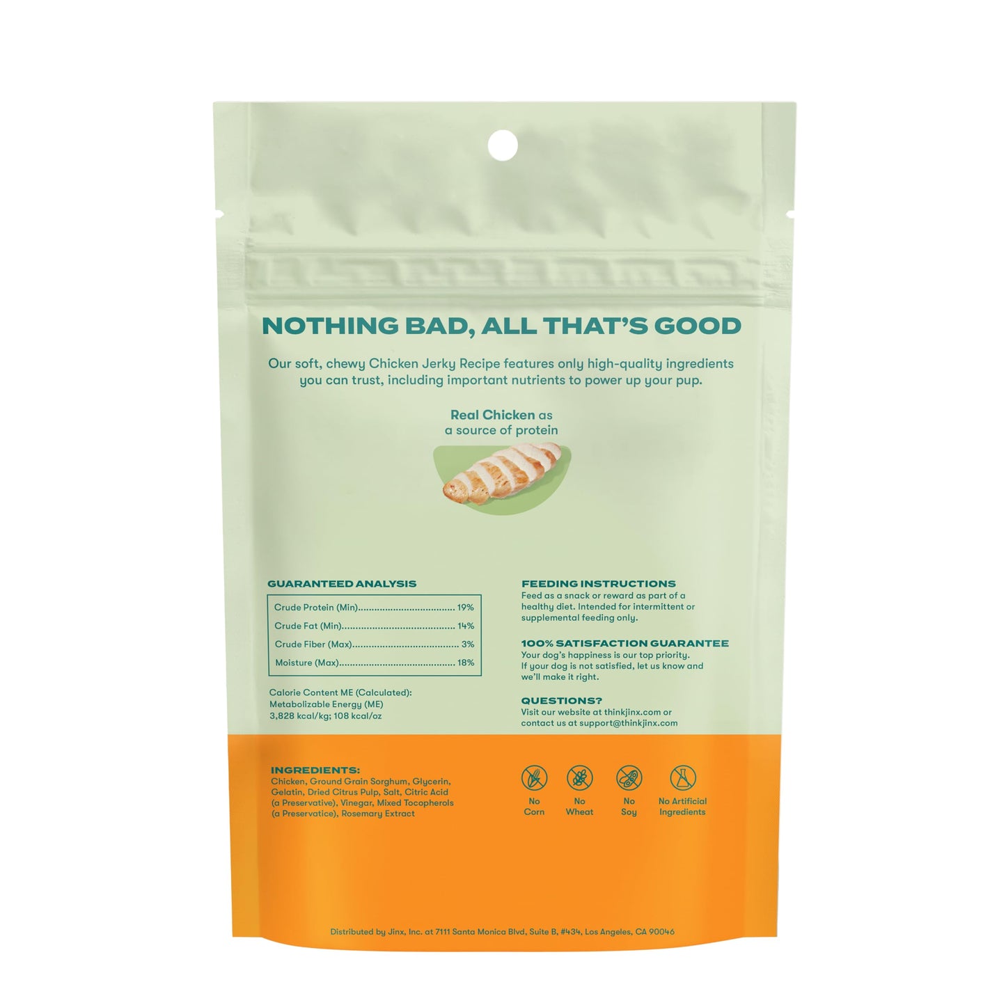 Jinx Chicken & Banana Training Treats for Dogs and Puppies, Low-Calorie, All Natural, Slow-Smoked Real Chicken, No Fillers 4oz, 6 Pack