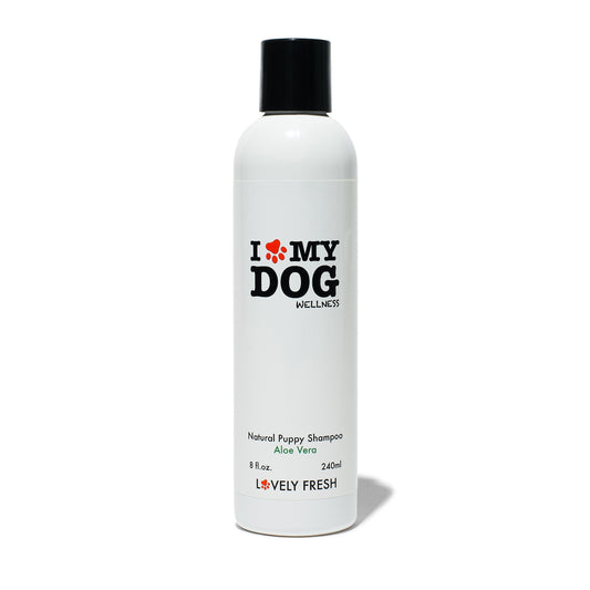 Lovely Fresh Puppy Gentle Shampoo - All Natural Grooming Product - Aloe Vera - Soothes Skin - Conditions Coat - Perfect for Pet Sensitive Youthful Skin - Premium (8 Fl. Oz)