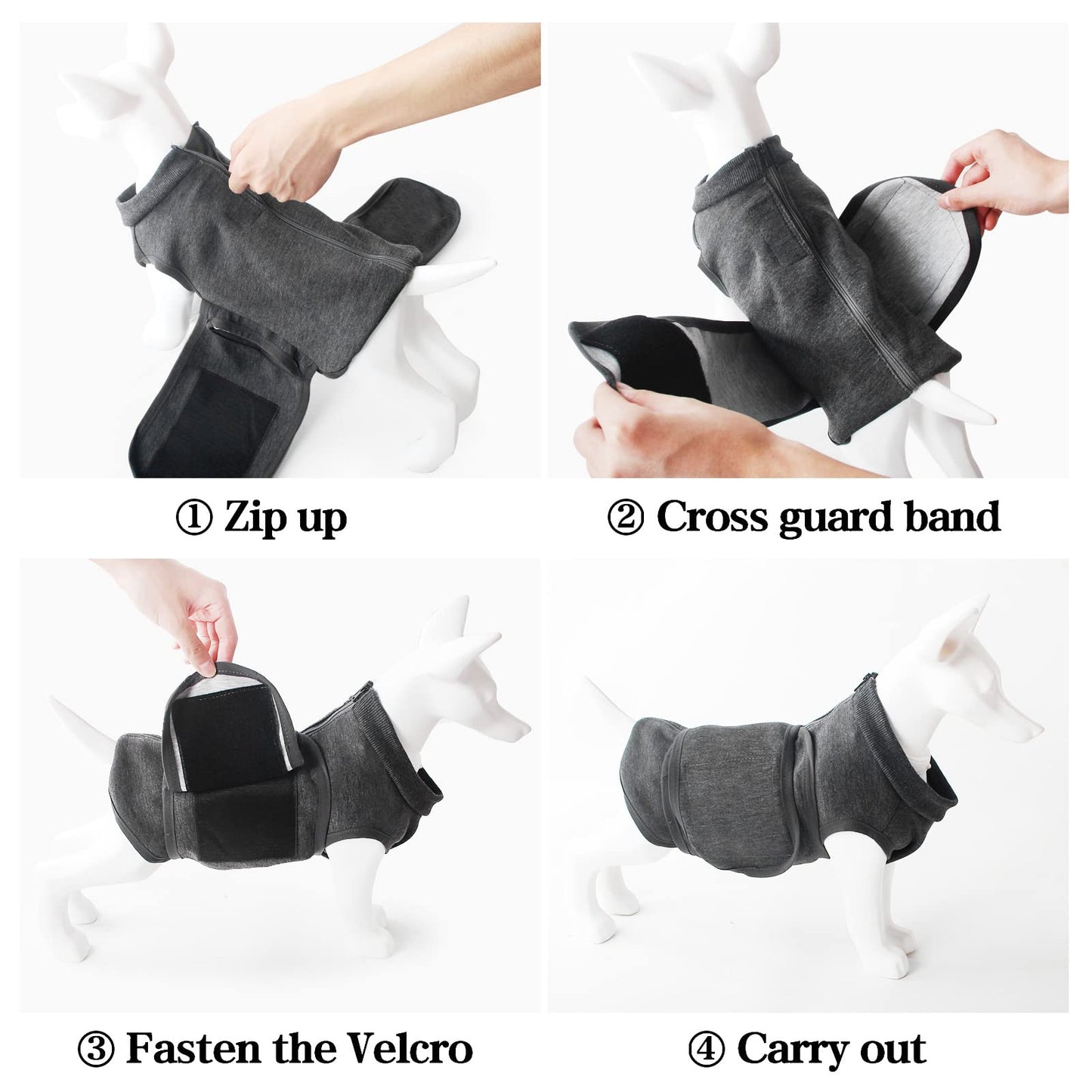 Pssopp Anxiety Coat for Dogs, Keep Calm Breathable Light Weight Wrap Vest with for Best Calming Effect for Dogs (M.)