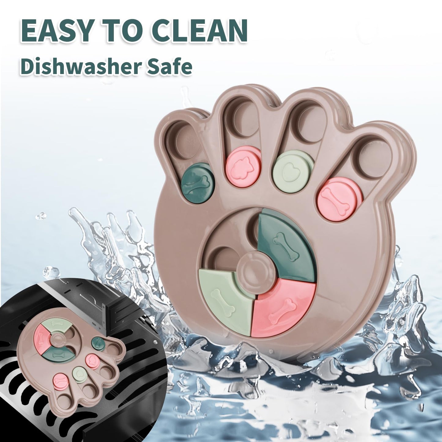 Interactive Dog Puzzle Toy & Slow Feeder Bowl - Puppy Chew Toys for Boredom Relief, Mental Stimulation, Aggressive Chewers,Dog Puzzle Toy