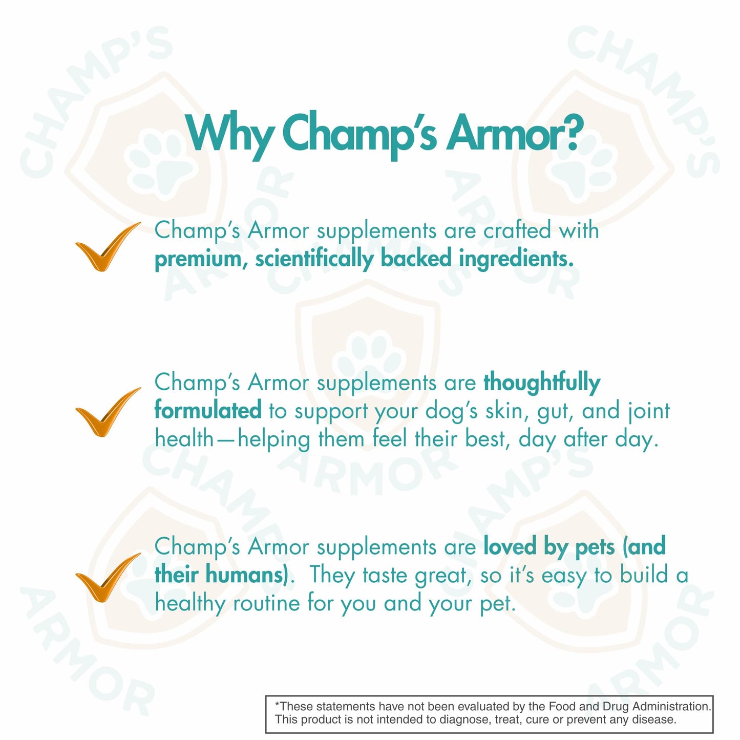Champ's Armor Allergy & Immune Soft Chews for Dogs. Daily Support for Itchy Skin, Immune Health, Seasonal Allergies. W/Colostrum, Salmon Oil, Probiotics, Quercetin, Turmeric. 120 ct.