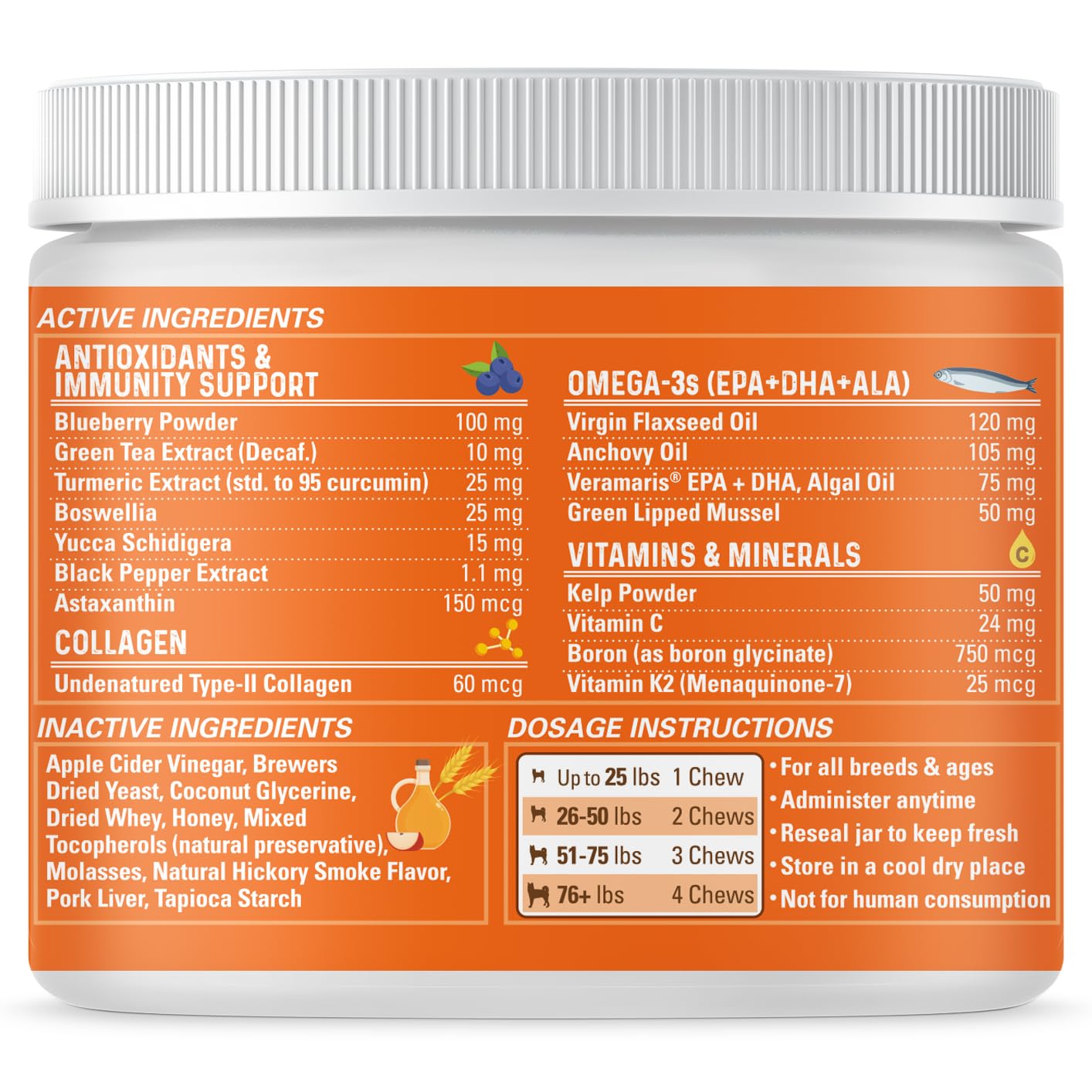 Bernie's Healthy HIPS - Daily Dog Hip & Joint Supplement - 90 Soft Chews - Reduce Pain, Encourage Mobility, Slow Damage, Repair and Rebuild HIPS & Joint Tissues