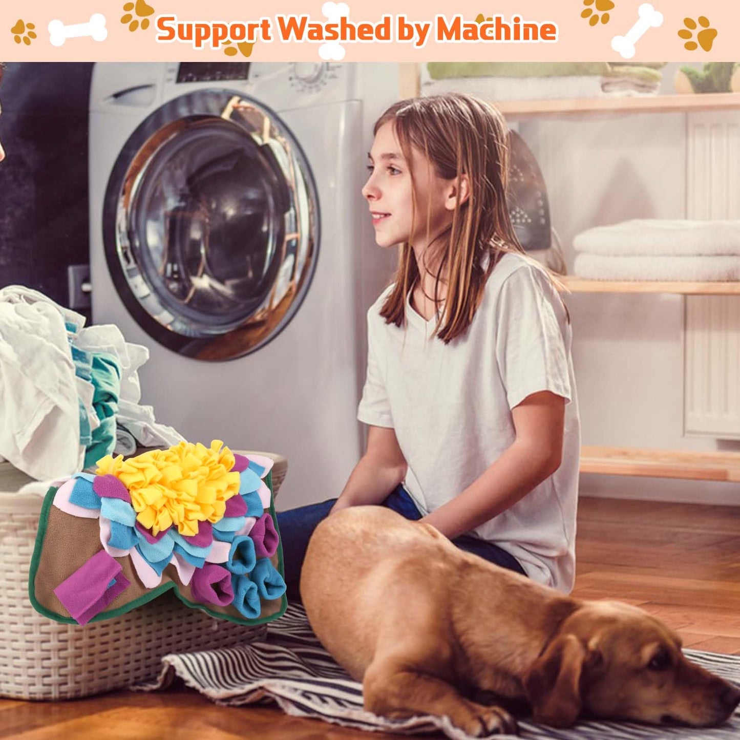 Yummy Sam Snuffle Mat for Small and Medium Dogs, 2 in 1 Portable Interactive Nose Smell Training Sniffing Pad with Puzzle Toys for Boredom Stimulating Slow Eating and Keep Busy (Grey)