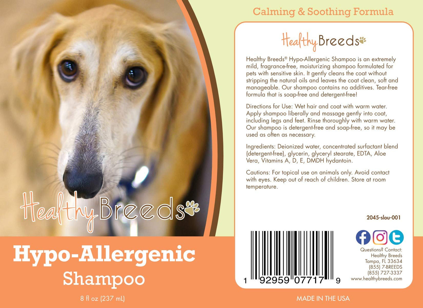 Healthy Breeds Sloughi Hypo-Allergenic Shampoo 8 oz