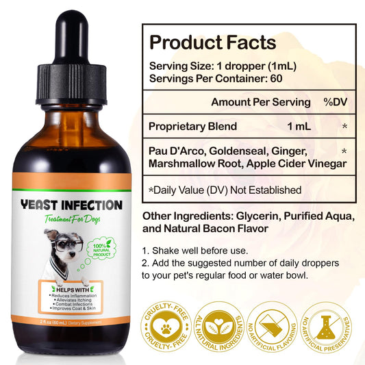 Maani essence 60ML Natural Yeast Infection Treatment for Dogs, Dog Allergy Relief, Skin Itch Relief Supports Healthy, Inflammation Relief, Alleviates Itching, Allergy Relief Dog Yeast