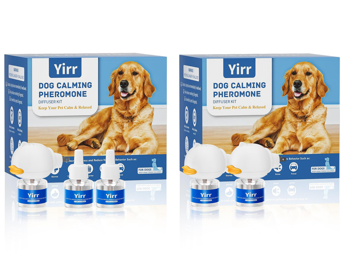 Yirr Dog Calming Diffuser, Dog Pheromones Calming Diffuser, Relaxing Pheromone for Dogs Relief Stress Anxiety Reduce Aggression Barking, Help Train Dog to Pee