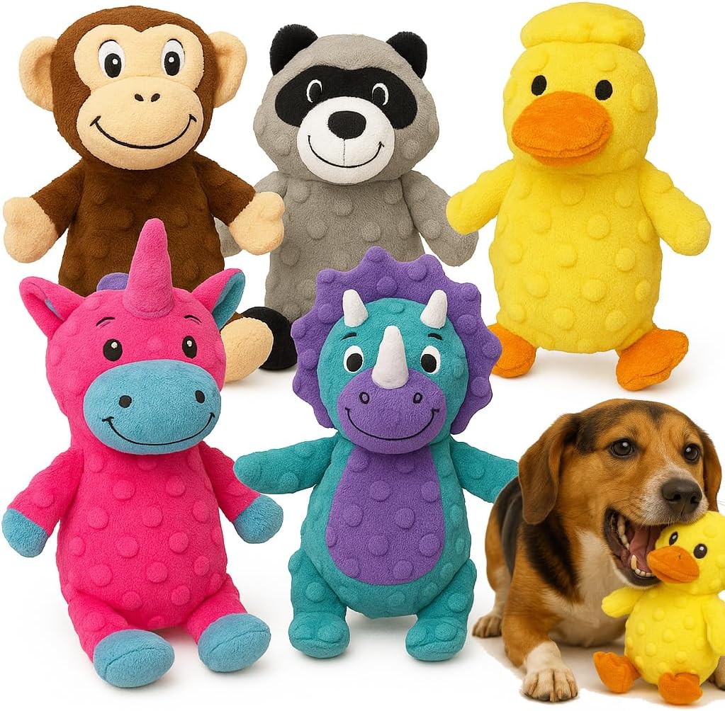 4 Pack Durable Dog Chew Toys for Aggressive Chewers-Puppy Teething Toys, Long-Lasting Dog Bones for Small & Medium Breeds-Indestructible Chew Toys for Dogs to Keep Them Busy & Support Dental Health