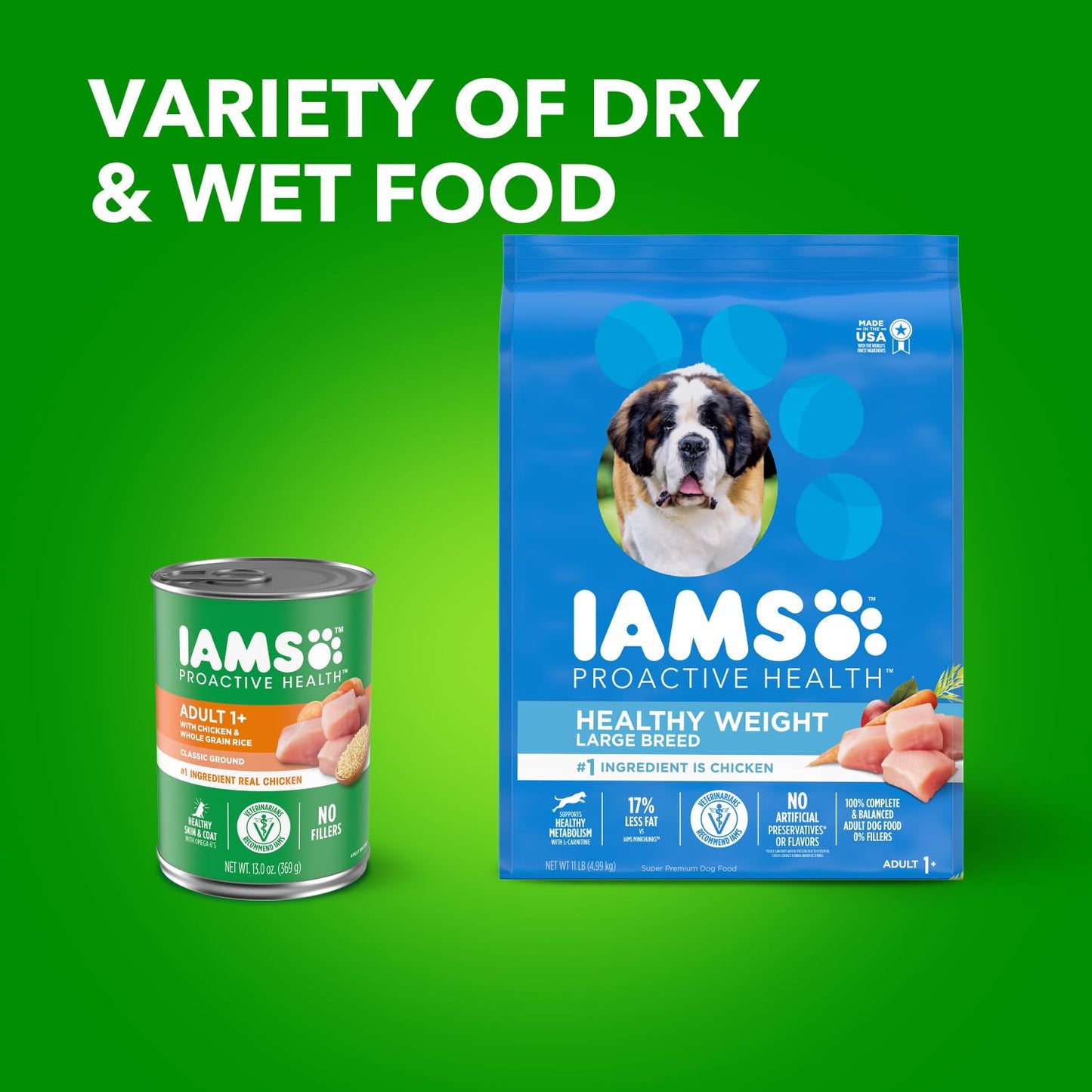 IAMS Proactive Health Healthy Weight Control Large Breed Adult Dry Dog Food with Real Chicken, 29.1 lb. Bag