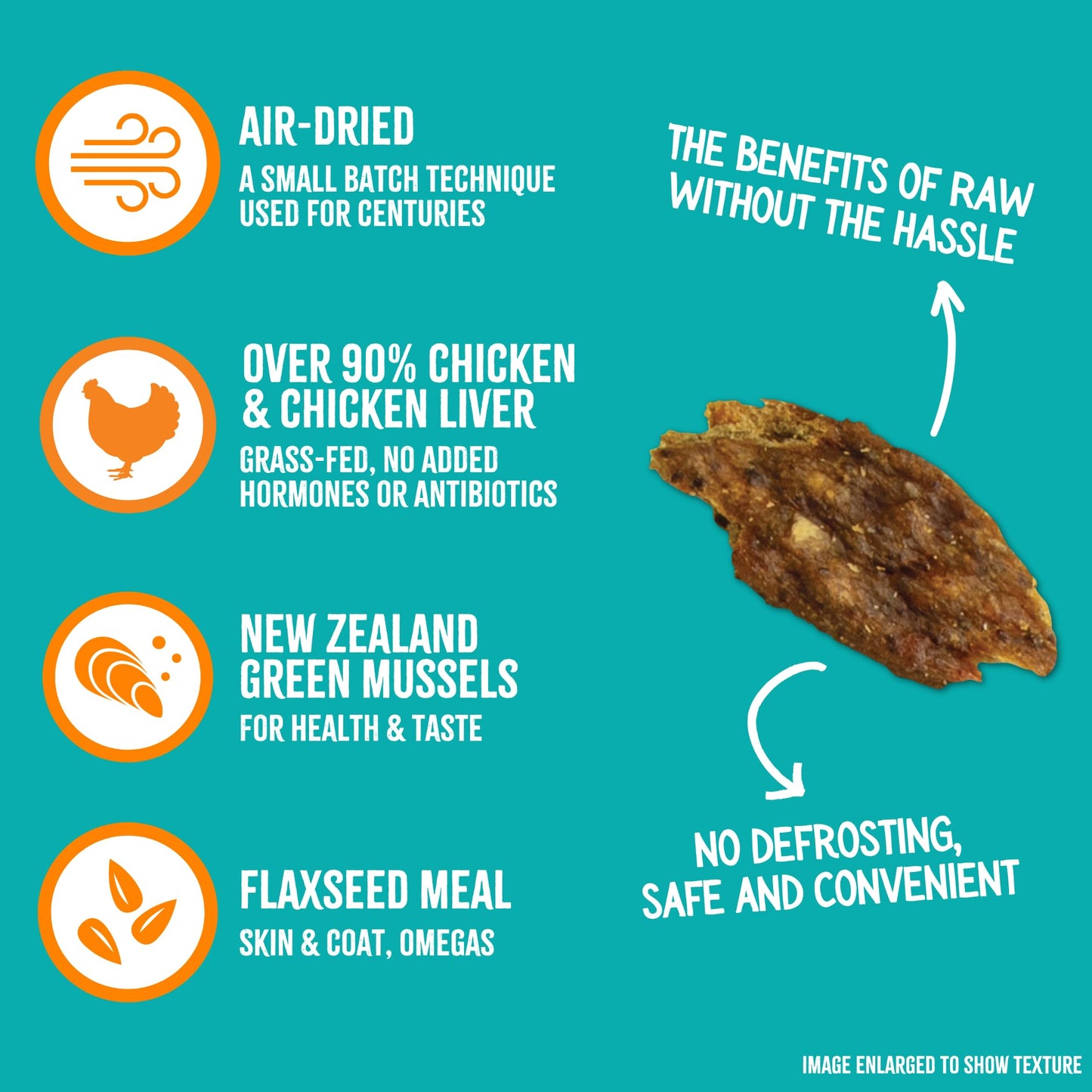 RawTernative Air Dried Dog Food, High Protein, Over 90% Real Chicken & Liver + New Zealand Green Mussels, Complete Meal or Topper, Grain Free, Gluten Free, Non GMO, (3 lb Bag)