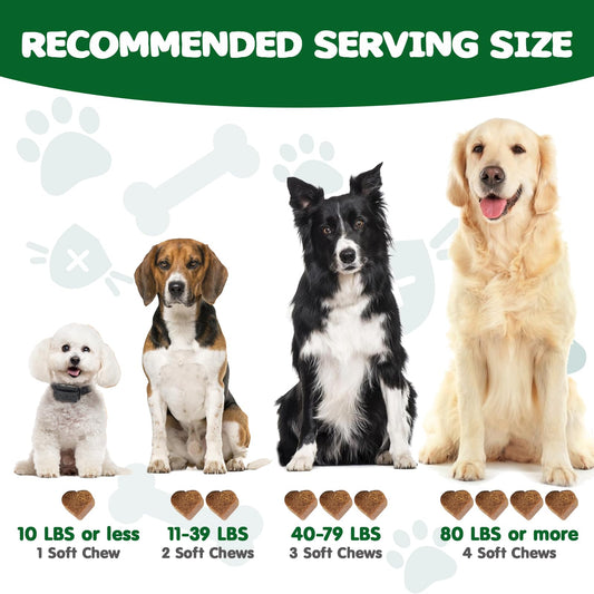 ziehooGe Calming Chews for Dogs - Dog Calming Chews - Anxiety Relief Treats Helps with Separation, Barking, Stress Relief, Composure, Promote Relaxation - Dog Supplements 120 Soft Chews