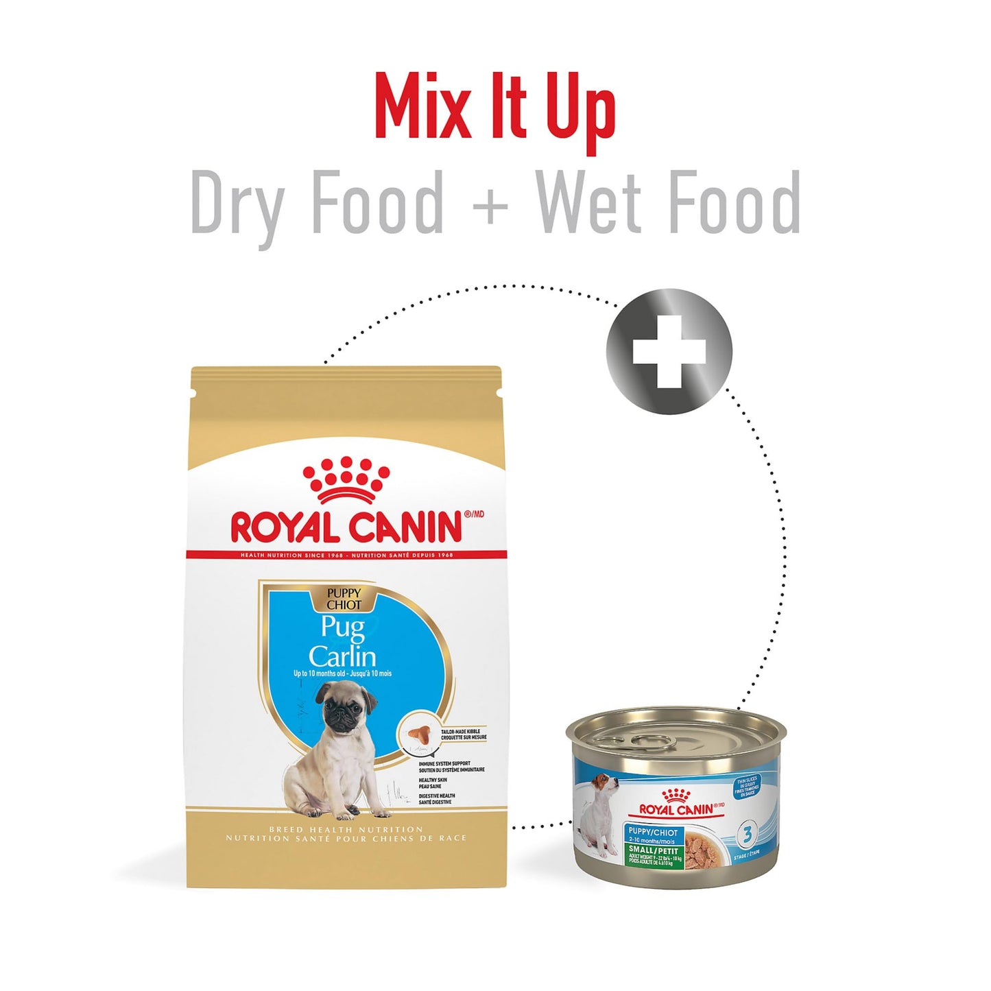 Royal Canin Breed Health Nutrition Pug Puppy Dry Dog Food, 2.5 lb Bag