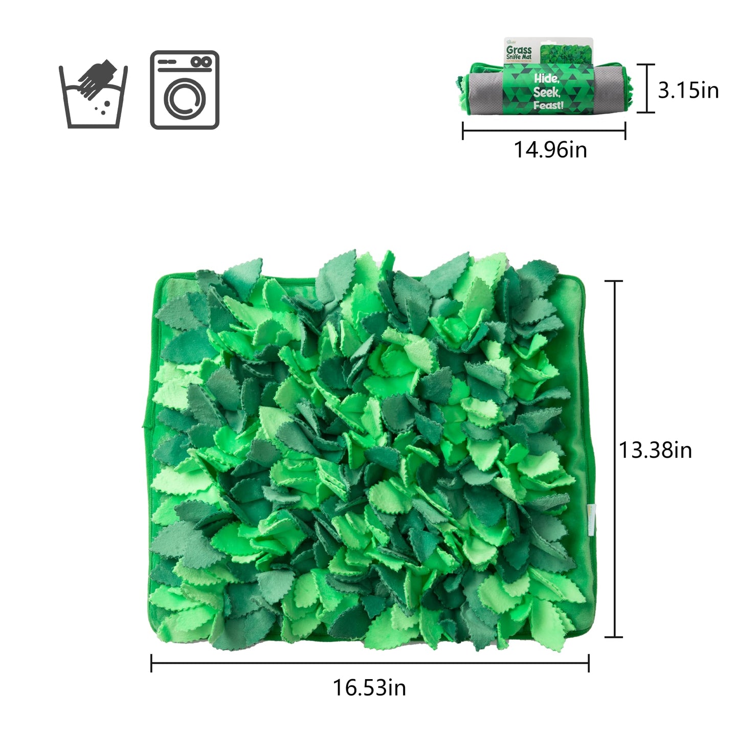 Puzzle Feeder Snuffle Mat & Slow Feeder for Dogs - Interactive Dog Puzzle Toys for Smell Training
