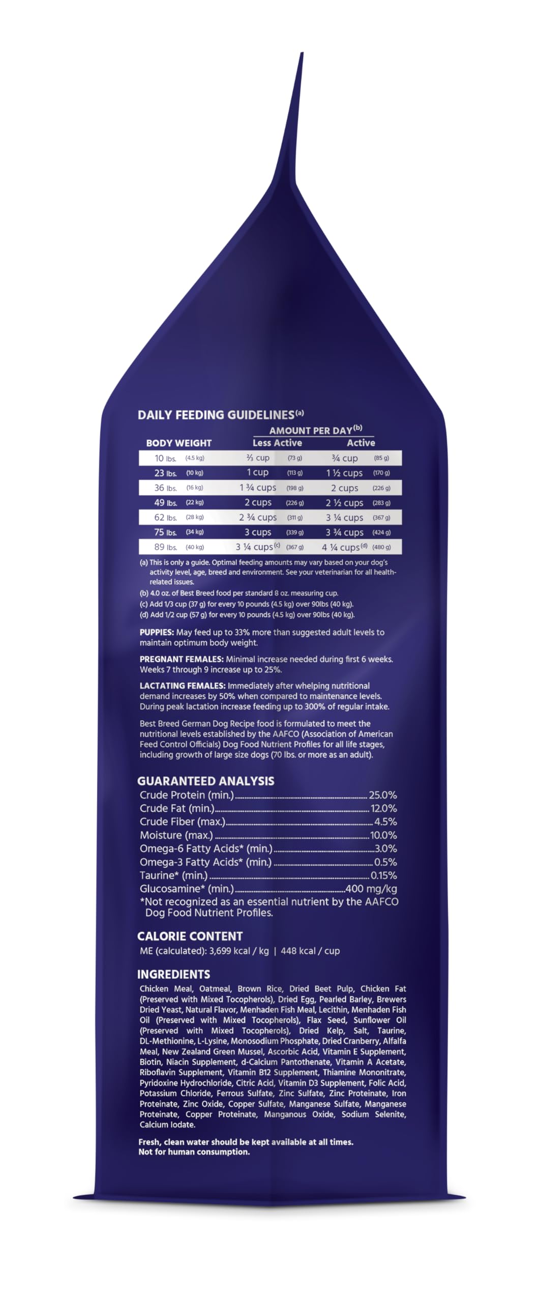 Best Breed German Dog Diet Made in USA [Natural Dry Dog Food]- 4lbs